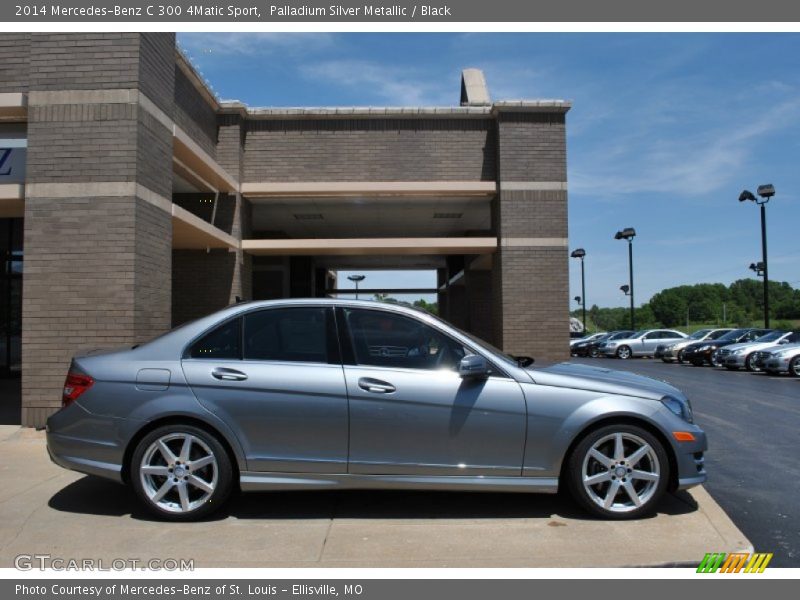 Palladium Silver Metallic / Black 2014 Mercedes-Benz C 300 4Matic Sport