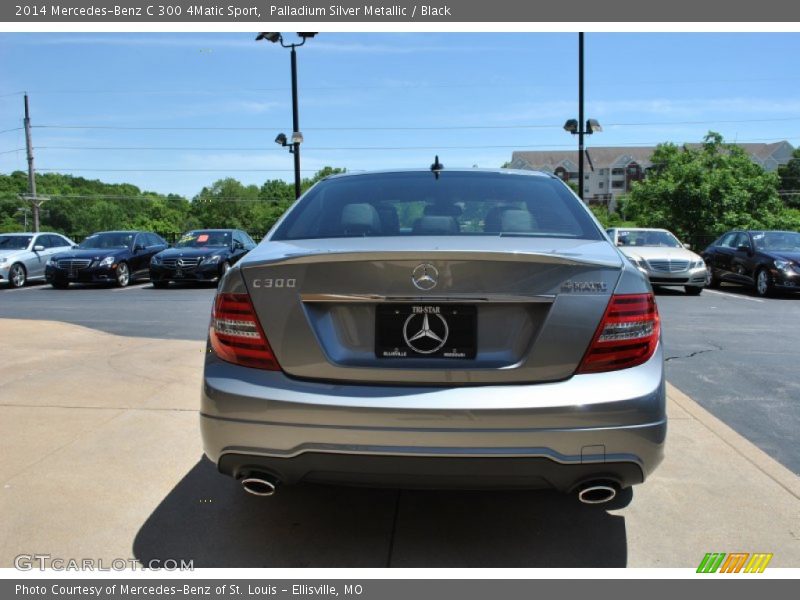 Palladium Silver Metallic / Black 2014 Mercedes-Benz C 300 4Matic Sport