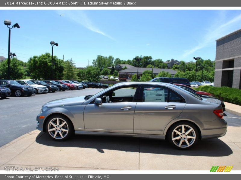 Palladium Silver Metallic / Black 2014 Mercedes-Benz C 300 4Matic Sport