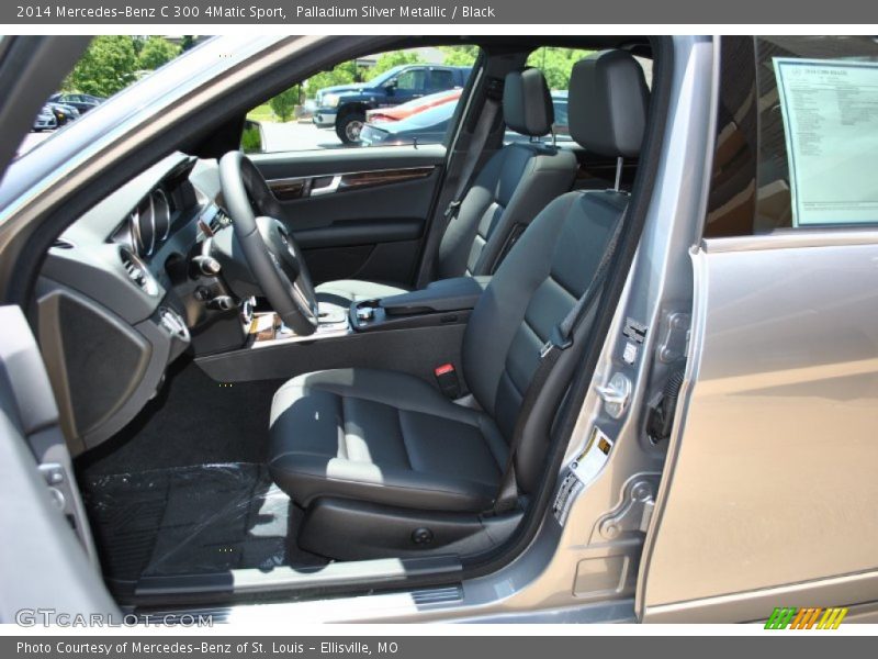 Palladium Silver Metallic / Black 2014 Mercedes-Benz C 300 4Matic Sport