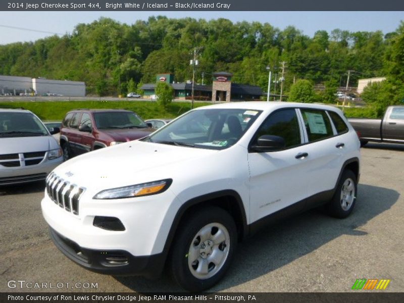 Bright White / Iceland - Black/Iceland Gray 2014 Jeep Cherokee Sport 4x4