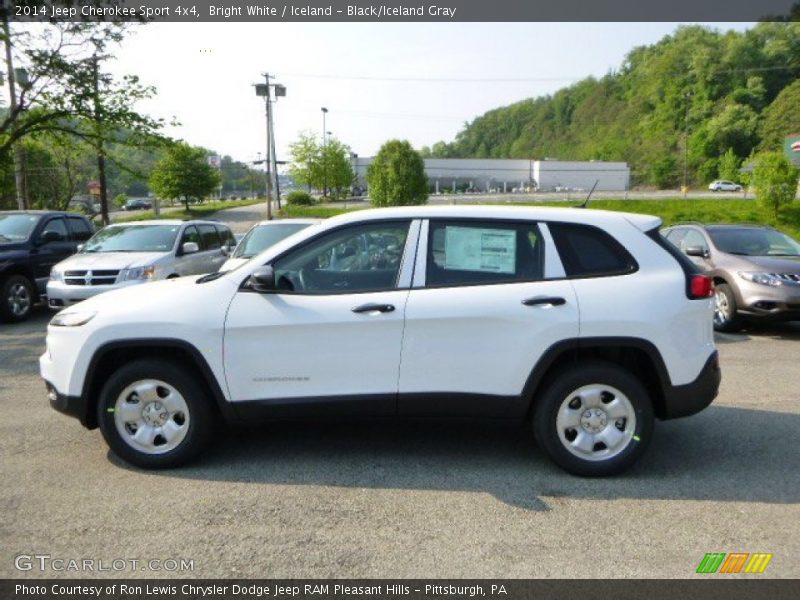 Bright White / Iceland - Black/Iceland Gray 2014 Jeep Cherokee Sport 4x4