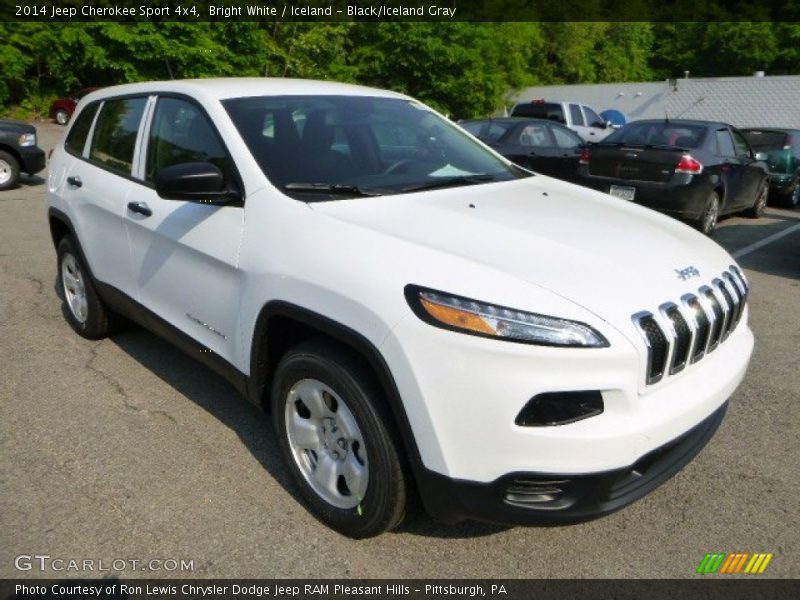 Bright White / Iceland - Black/Iceland Gray 2014 Jeep Cherokee Sport 4x4