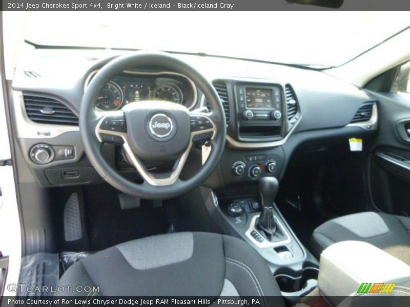 Bright White / Iceland - Black/Iceland Gray 2014 Jeep Cherokee Sport 4x4