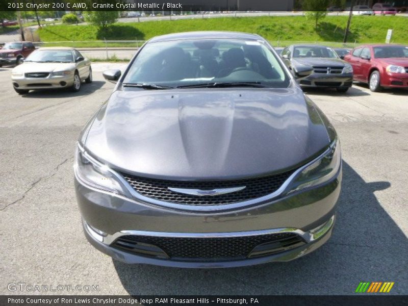 Granite Crystal Metallic / Black 2015 Chrysler 200 C AWD
