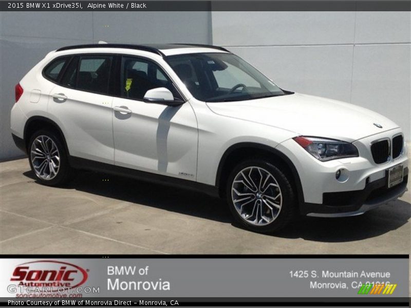 Alpine White / Black 2015 BMW X1 xDrive35i