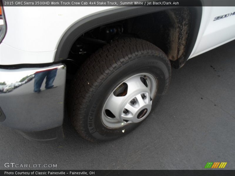 Summit White / Jet Black/Dark Ash 2015 GMC Sierra 3500HD Work Truck Crew Cab 4x4 Stake Truck