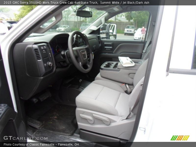 Summit White / Jet Black/Dark Ash 2015 GMC Sierra 3500HD Work Truck Crew Cab 4x4 Stake Truck