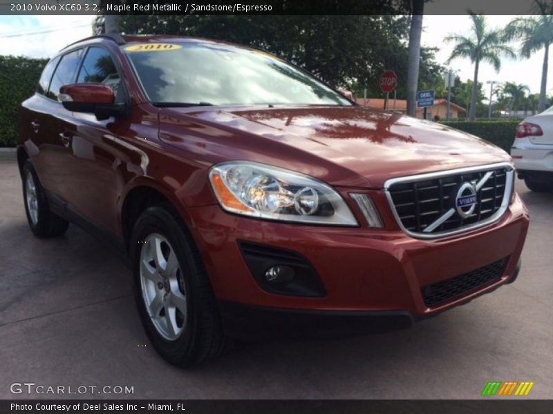 Maple Red Metallic / Sandstone/Espresso 2010 Volvo XC60 3.2