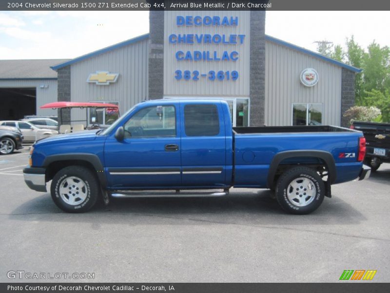 Arrival Blue Metallic / Dark Charcoal 2004 Chevrolet Silverado 1500 Z71 Extended Cab 4x4