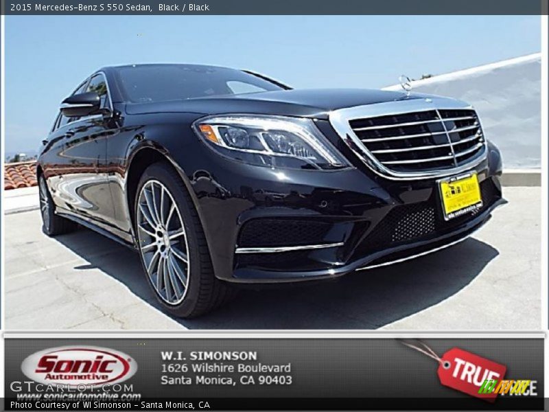 Black / Black 2015 Mercedes-Benz S 550 Sedan