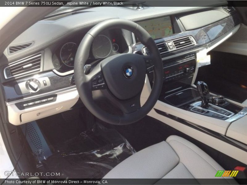 Alpine White / Ivory White/Black 2014 BMW 7 Series 750Li Sedan