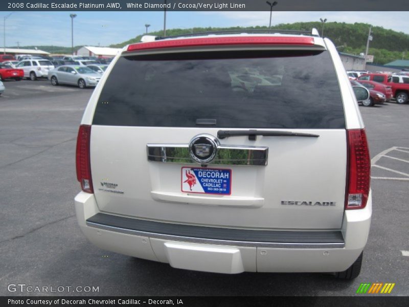 White Diamond / Cocoa/Very Light Linen 2008 Cadillac Escalade Platinum AWD