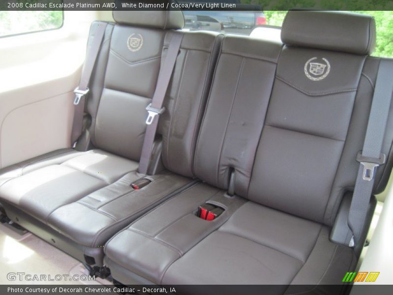 White Diamond / Cocoa/Very Light Linen 2008 Cadillac Escalade Platinum AWD