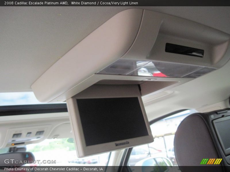 White Diamond / Cocoa/Very Light Linen 2008 Cadillac Escalade Platinum AWD