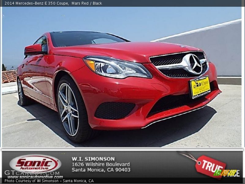 Mars Red / Black 2014 Mercedes-Benz E 350 Coupe