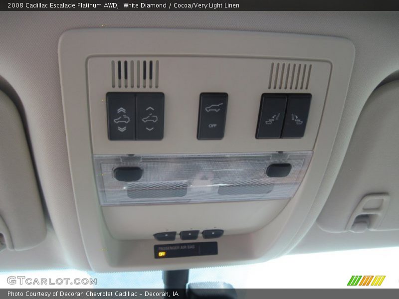 White Diamond / Cocoa/Very Light Linen 2008 Cadillac Escalade Platinum AWD
