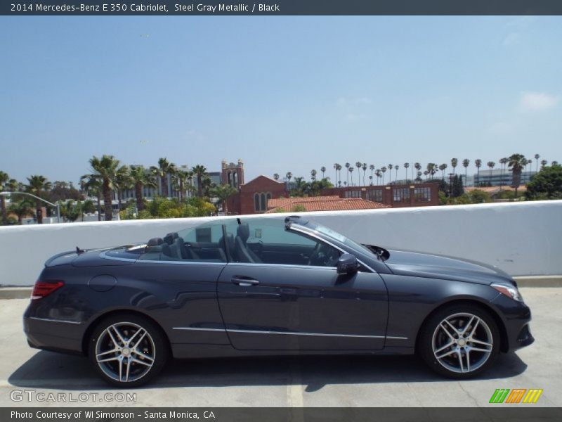 Steel Gray Metallic / Black 2014 Mercedes-Benz E 350 Cabriolet