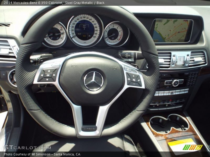 Steel Gray Metallic / Black 2014 Mercedes-Benz E 350 Cabriolet