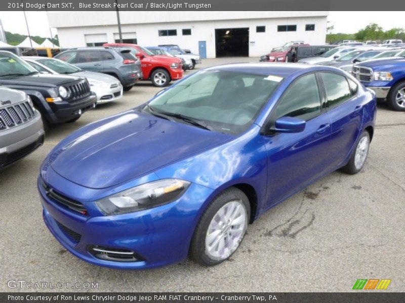 Blue Streak Pearl Coat / Black/Light Tungsten 2014 Dodge Dart SXT