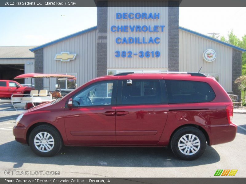 Claret Red / Gray 2012 Kia Sedona LX