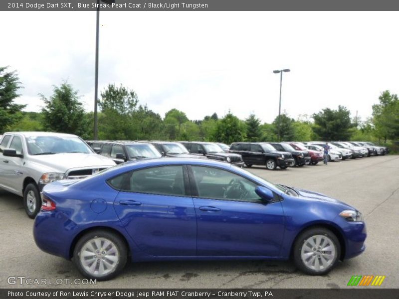 Blue Streak Pearl Coat / Black/Light Tungsten 2014 Dodge Dart SXT