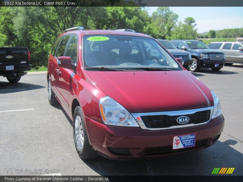 Claret Red / Gray 2012 Kia Sedona LX