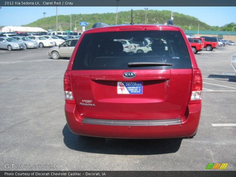 Claret Red / Gray 2012 Kia Sedona LX