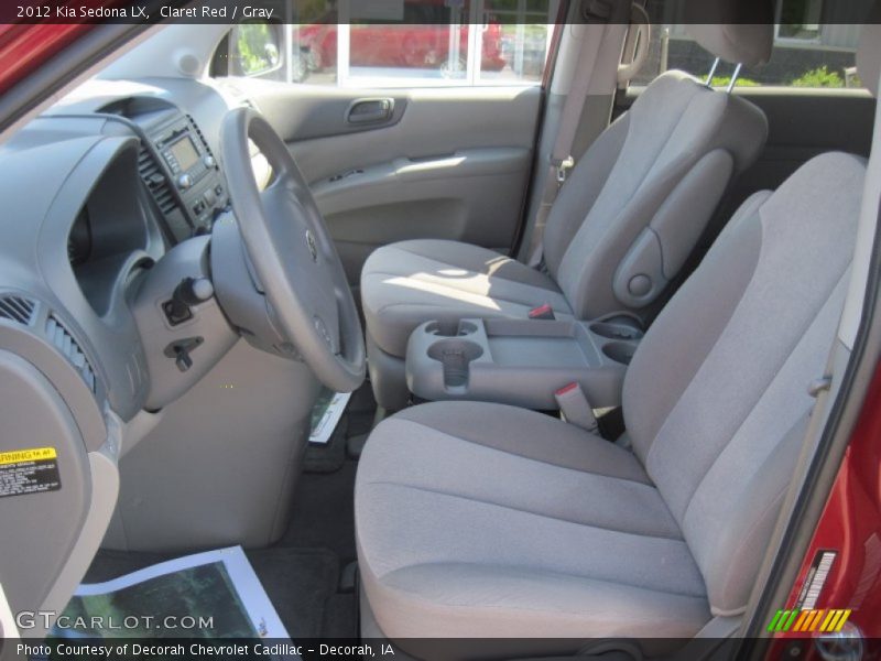 Claret Red / Gray 2012 Kia Sedona LX
