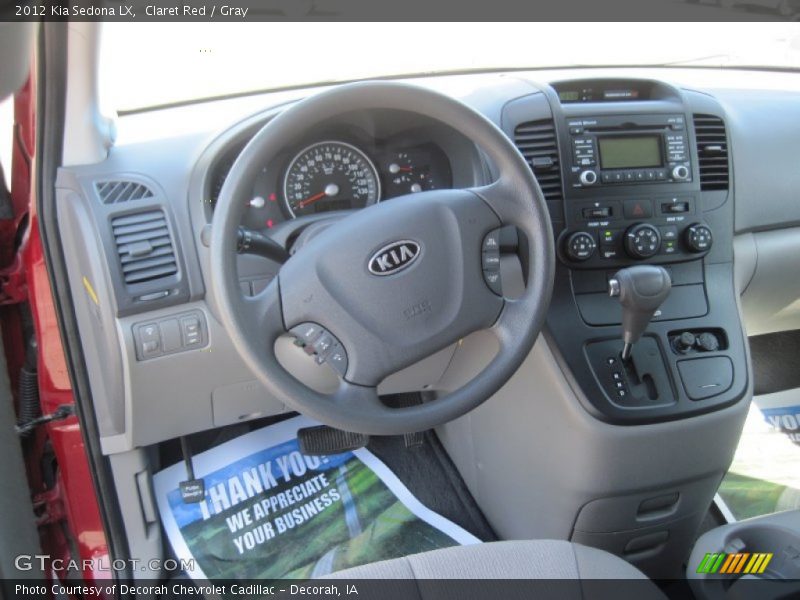 Claret Red / Gray 2012 Kia Sedona LX