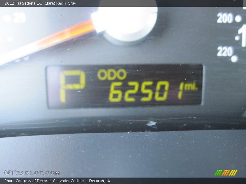 Claret Red / Gray 2012 Kia Sedona LX