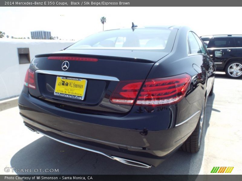 Black / Silk Beige/Espresso Brown 2014 Mercedes-Benz E 350 Coupe