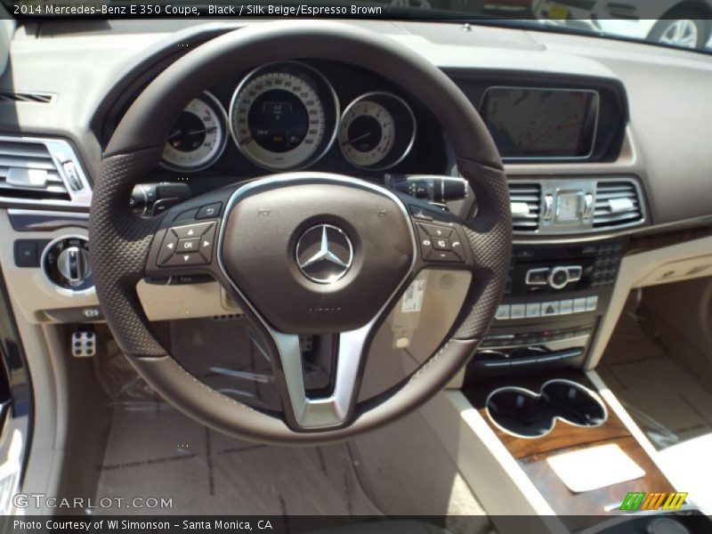 Black / Silk Beige/Espresso Brown 2014 Mercedes-Benz E 350 Coupe