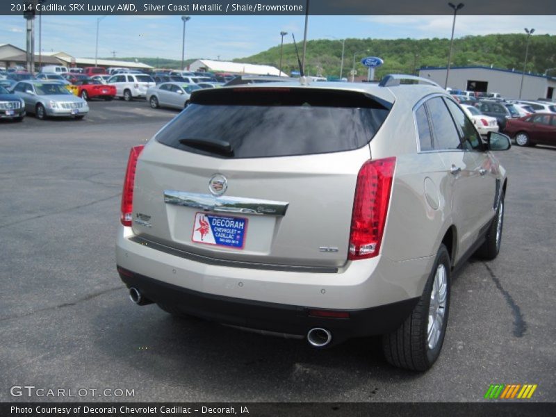 Silver Coast Metallic / Shale/Brownstone 2014 Cadillac SRX Luxury AWD