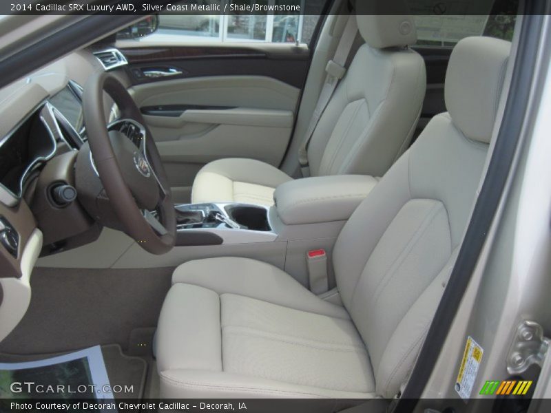 Silver Coast Metallic / Shale/Brownstone 2014 Cadillac SRX Luxury AWD