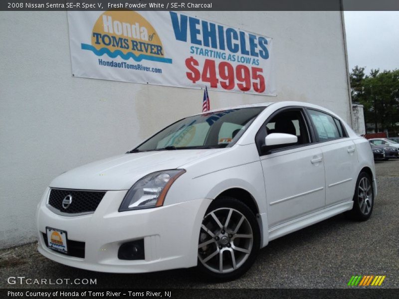 Fresh Powder White / SE-R Charcoal 2008 Nissan Sentra SE-R Spec V