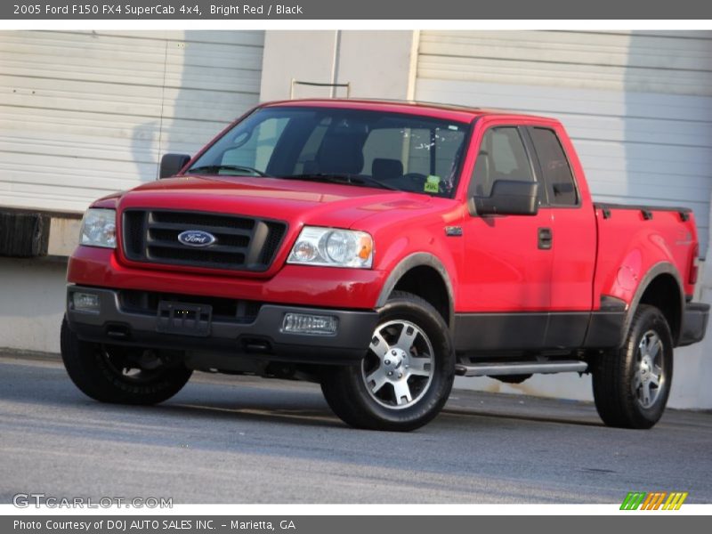 Bright Red / Black 2005 Ford F150 FX4 SuperCab 4x4