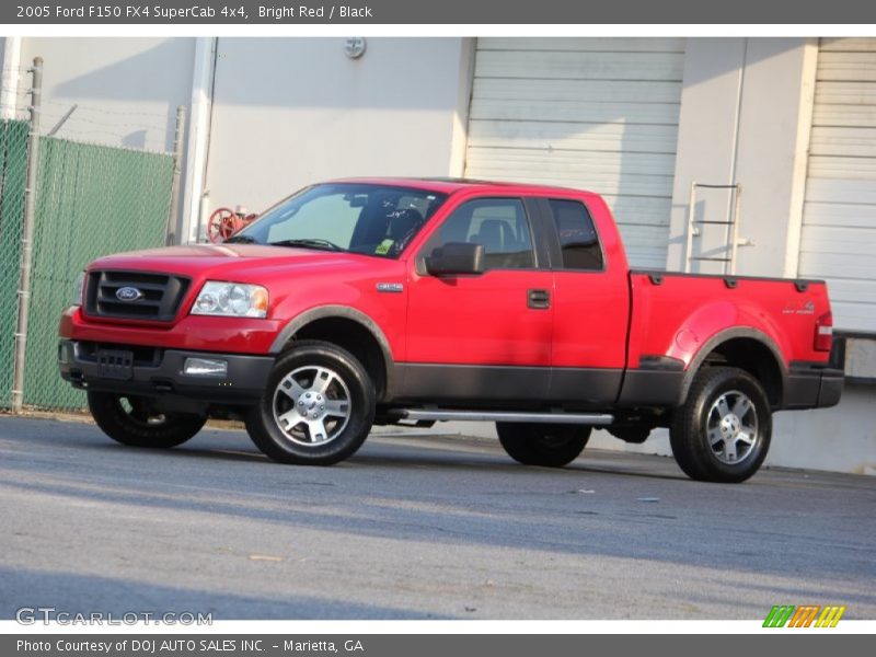 Bright Red / Black 2005 Ford F150 FX4 SuperCab 4x4