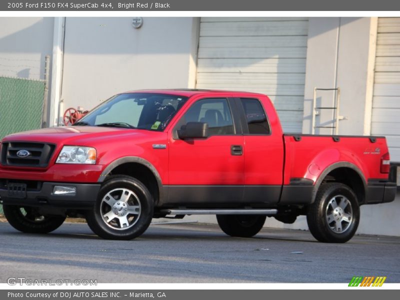 Bright Red / Black 2005 Ford F150 FX4 SuperCab 4x4