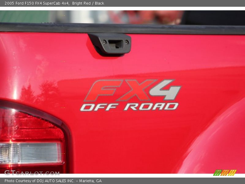 Bright Red / Black 2005 Ford F150 FX4 SuperCab 4x4