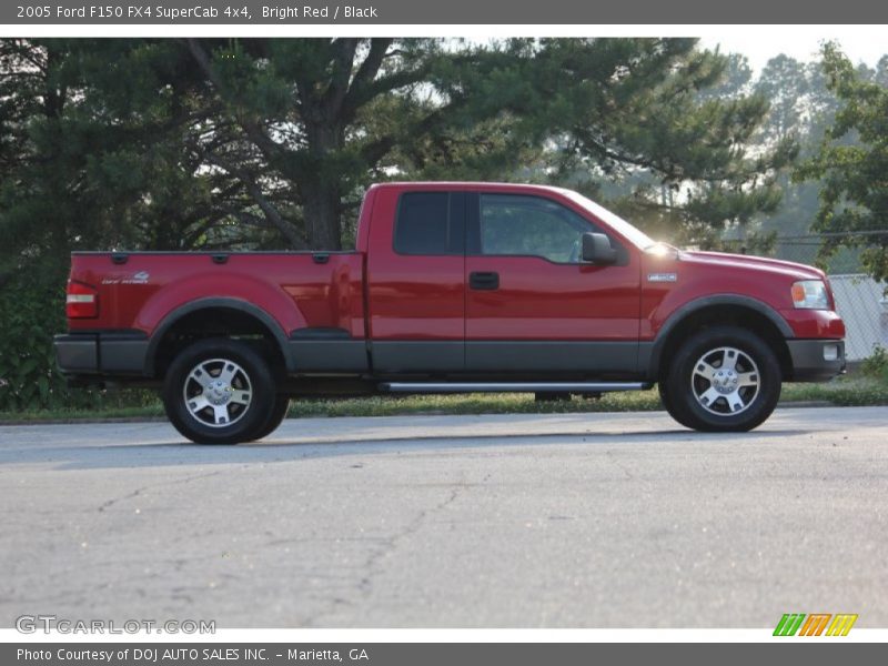 Bright Red / Black 2005 Ford F150 FX4 SuperCab 4x4