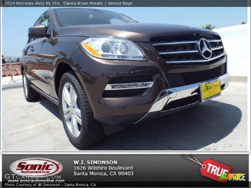 Dakota Brown Metallic / Almond Beige 2014 Mercedes-Benz ML 350