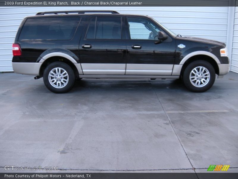 Black / Charcoal Black/Chaparral Leather 2009 Ford Expedition EL King Ranch