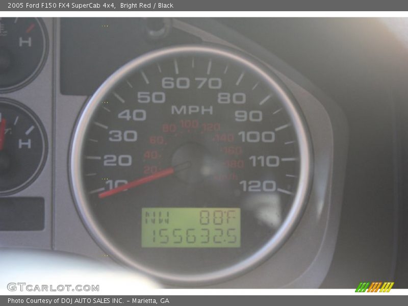 Bright Red / Black 2005 Ford F150 FX4 SuperCab 4x4