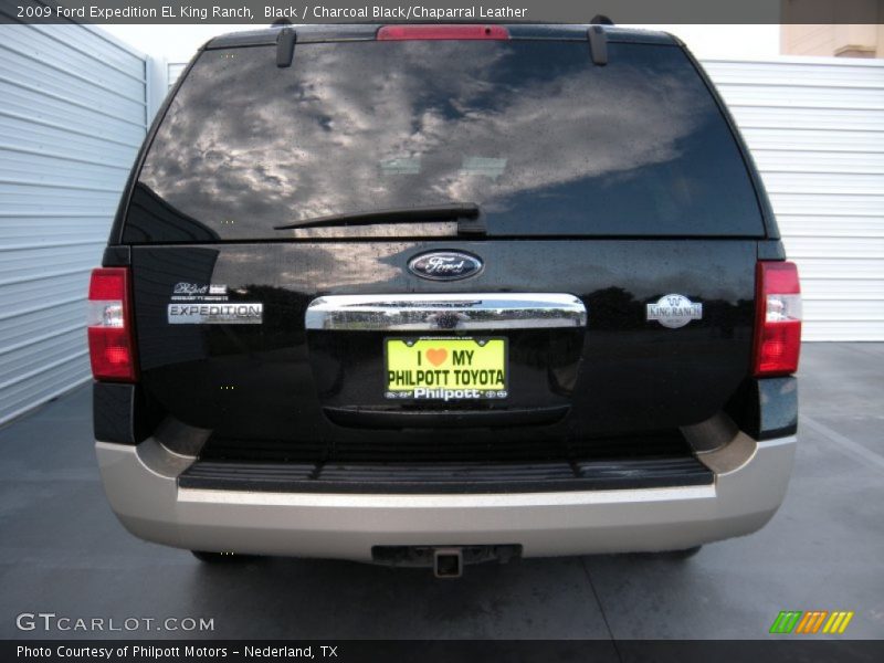 Black / Charcoal Black/Chaparral Leather 2009 Ford Expedition EL King Ranch