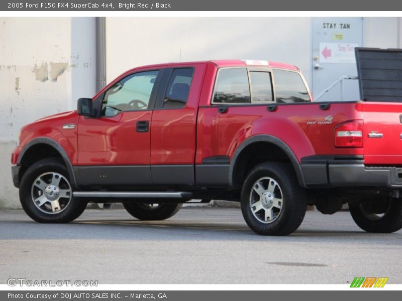 Bright Red / Black 2005 Ford F150 FX4 SuperCab 4x4