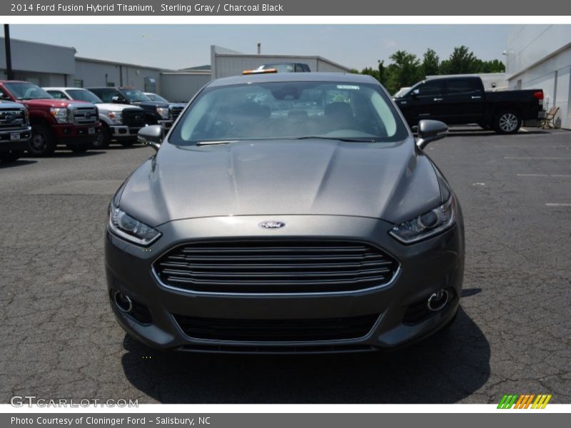 Sterling Gray / Charcoal Black 2014 Ford Fusion Hybrid Titanium