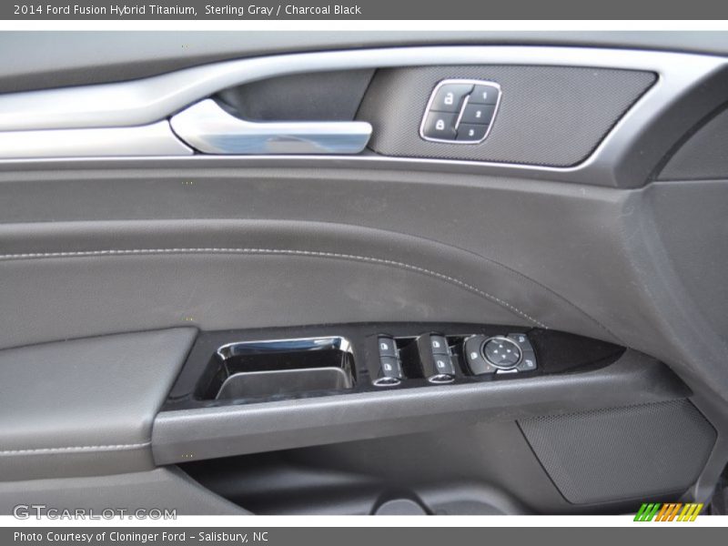 Sterling Gray / Charcoal Black 2014 Ford Fusion Hybrid Titanium