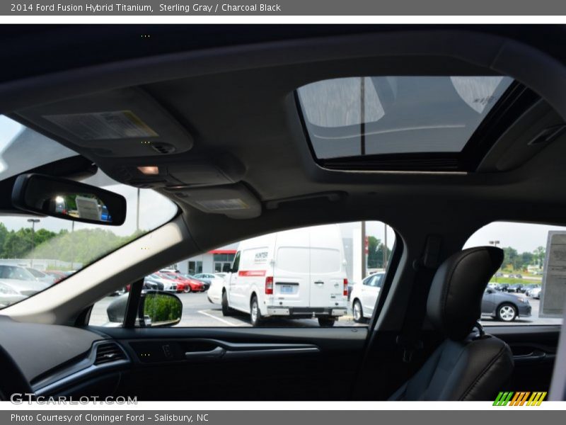 Sterling Gray / Charcoal Black 2014 Ford Fusion Hybrid Titanium
