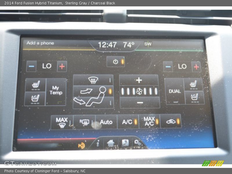 Sterling Gray / Charcoal Black 2014 Ford Fusion Hybrid Titanium